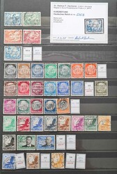 DR 1933 bis 1945 mit DIENST. Sammlung gestempelt im Steckbuch, bis ...