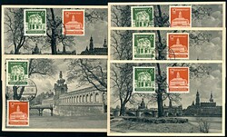 Wiederaufbau 1946 kplt., 6 Sätze je auf Maximumkarte, 3 verschiedene ...