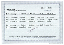 Angegebener Kehrzusammendruck je mit zusätzlich anhängendem ...
