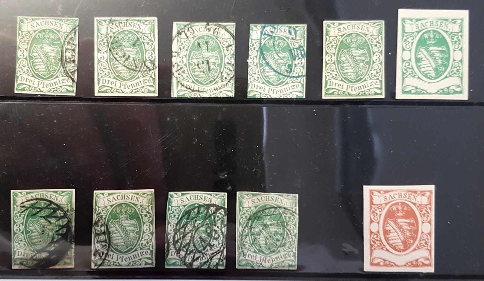 SACHSEN. Sammlung von ca. 40 Belegen inklusive gebrauchter GA und ...