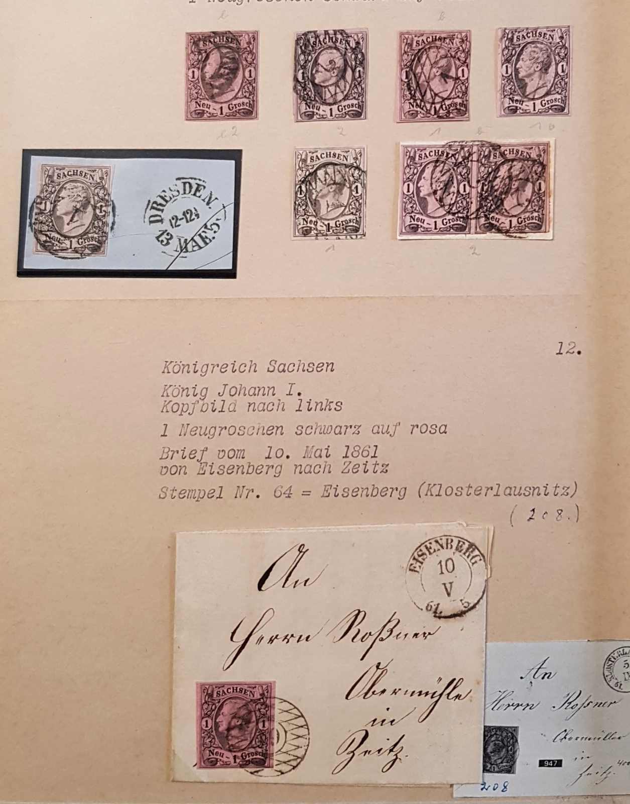 Image 7 for lot number 4109 for 191st Dresdner Briefmarken Auction