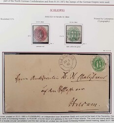 SCHLESWIG-HOLSTEIN. Sammlung ab Nr. 3 gestempelt auf 10 ...