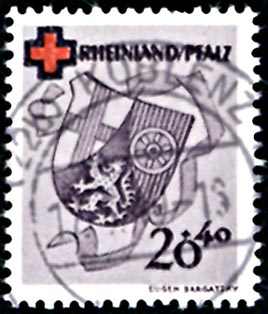 Rotes Kreuz kplt., gestempelt KOBLENZ 12.5.49, gepr. Schlegel BPP ...