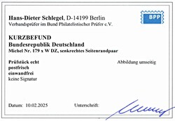 5 Pf senkrechtes Paar mit DZ 8, postfrisch, Kurzbefund vom 10.2.25 ...