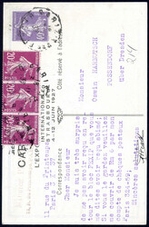 40 C Privat-GA Briefmarken-Ausstellung Strasbourg 4-12 JUIN 1927 mit ...