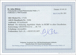 Greifswald, Type 8b. 15 Pf gestempelt, Befund vom 3.9.19 ...