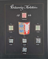 SCHLESWIG-HOLSTEIN. Sammlung gebraucht bzw. ungebraucht auf 4 ...