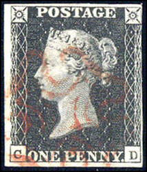 2865100: Great Britain 1840 1d black