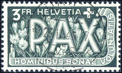 PAX 1945 kplt., teils zentrisch gestempelt, Nr. 458 Befund vom 18.11 ...