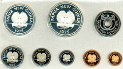 Papua-Neuguinea. 1 bis 20 Toea sowie 1, 5 und 10 Kina 1975, PROOF SET ...