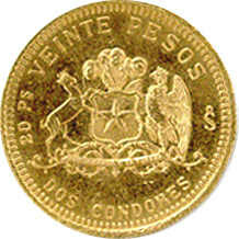 Chile. Republik. 20 Pesos 1976, 900er Gold, 4,08 g, sehr schön, ...