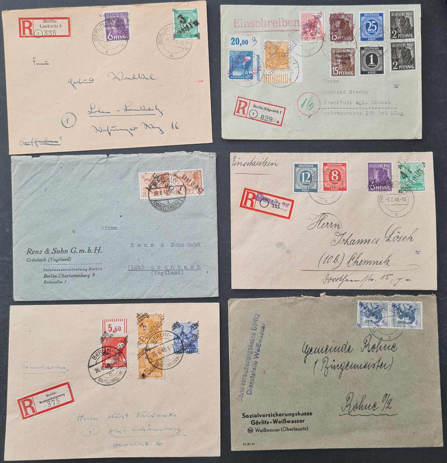 Verschiedene Bezirke. Lot mit ca. 80 Belegen, enthalten bessere ...