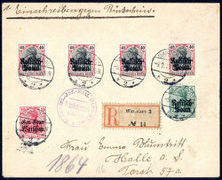 7017: Collections and Lots German Occupation I. Worldwar - Covers bulk lot