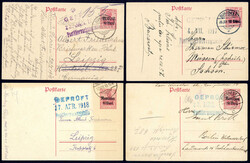 5 gebrauchte Ganzsachen, dabei P 1, 2, 5 (3), alle ab BUKAREST, ...