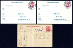 Zwei GA P 6 bedarfsgebraucht 1917, einmal mit PrüfSt. sowie zweimal ...