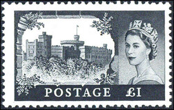 Freimarken 1955 in Type II kplt., postfrisch (750,-)