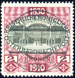 2, 5 und 10 Kr, je zentriert gestempelt, Zähnung teilweise ...