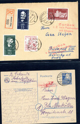 Postkrieg. Album mit 42 Belegen, dabei seltene Schwärzungen, gute ...