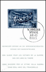 Schweizer Spende-Block 1945 mit SoSt. (250,-)Automatically generated ...