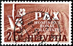 PAX 1945 kplt., gestempelt (1.000,-)Automatically generated ...