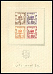 Wiederaufbau-Blocks, postfrisch bzw. gestempelt, gestempelt gepr. ...