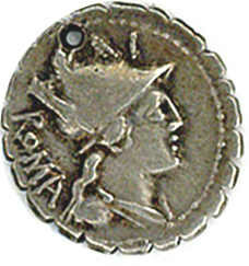 Römische Republik. Consul C. Poblicius Q. f., Denar um 80 v. Chr., ...