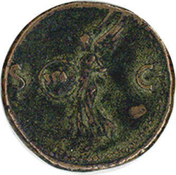 Römisches Kaiserreich. Nero 54 - 68 n. Chr., AE-Dupondius, ...