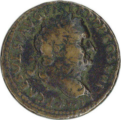 Römisches Kaiserreich. Vespasianus 69 - 79, AE-Sesterz, belorbeertes ...