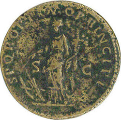 Römisches Kaiserreich. Dupondius, Messingbronze, Kopfbild mit ...