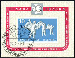 LUNABA-Block 1951 mit Ersttags-SoSt. (200,-)Automatically generated ...