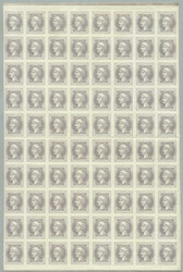 1867, 1,06 kr, graulila, 80er Block mit Balken oben und unten, 73x ...