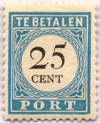Betalen port stamp te Netherlands Antilles