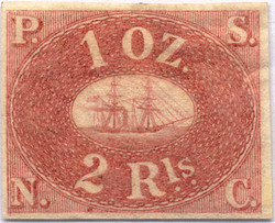 1857, 2 r., brown red, wide to ample margins, LPOG, magnificent and ...