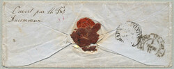 1861, from Milano to La Chaux-de-Fonds (Switzerland), blue folded ...