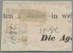1850, 6 kr, braun, HP, Type III, zwei komplette Zweizeiler STEINACH, ...