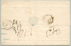 1867, unpaid entire letter from JBRAILA, Romania to LYON, France via ...