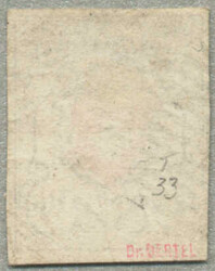 1850, 2 1/2 Rp, schwarz/rot, POSTA LOCALE, mit Kreuzeinfassung, ...