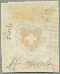 1850, 2 1/2 Rp, schwarz/rot, POSTA LOCALE, mit Kreuzeinfassung, ...