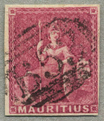 1859, 9d., used with bared oval, very fresh and desirable, XF! ...
