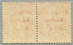 1895-96, 1 a, pair with black opt BRITISH/EAST/AFRICA, left stamp ...