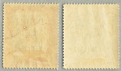 1917/8, 5 d/black and orange and 5 d/black and mauve, with SPECIAL ...