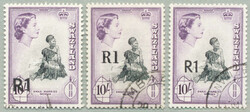1961, R 1 on 10 s, type I/II/III, used, very fresh and desirable, ex ...