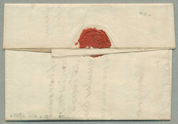 1828, with neatly strike of Pogetto, on folded letter, ex Provera, ...