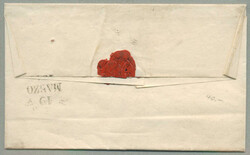 1845, with neatly strike of Massa, on folded letter, ex Provera, XF! ...