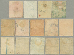 1891-1902, 1/2d. - 6d., mixed set of (14), with many colour varieties ...