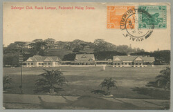 1922, 6+2c on postcard form KUALA LUMPUR/SELANGOR to ...