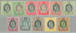 1901, 1/2d-10s, full set of (9+2 other colours), perf. 14, LPOG, ...