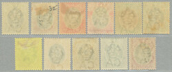 1901, 1/2d-10s, full set of (9+2 other colours), perf. 14, LPOG, ...