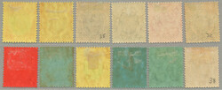 1907, 1/2d-£1, full set of (12), perf. 14, LPOG, excellent set, ...