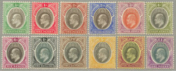 1904, 1/2d-£1, full set of (12), perf. 14, LPOG, CV £600, excellent ...